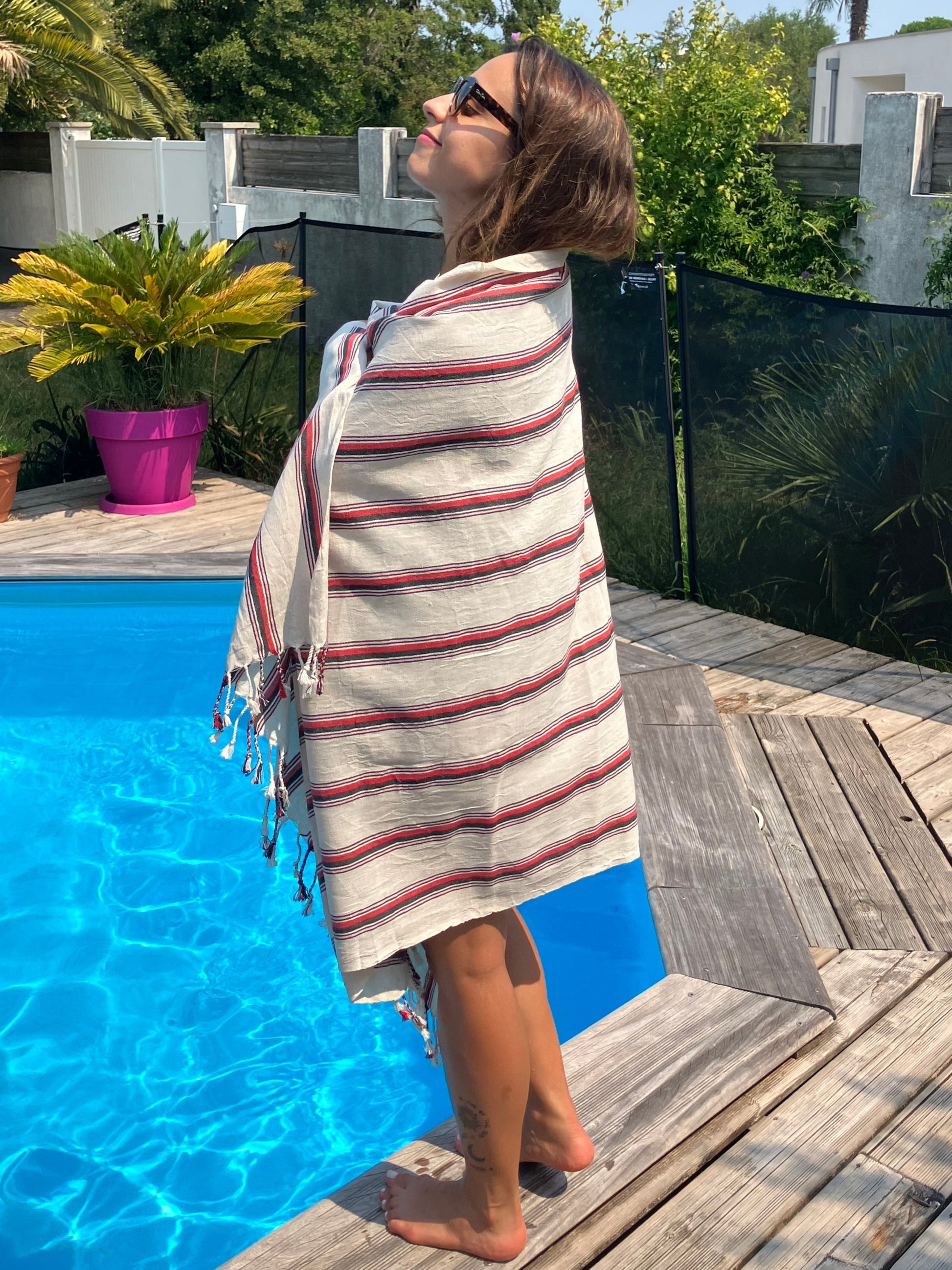 Striped Linen Towel