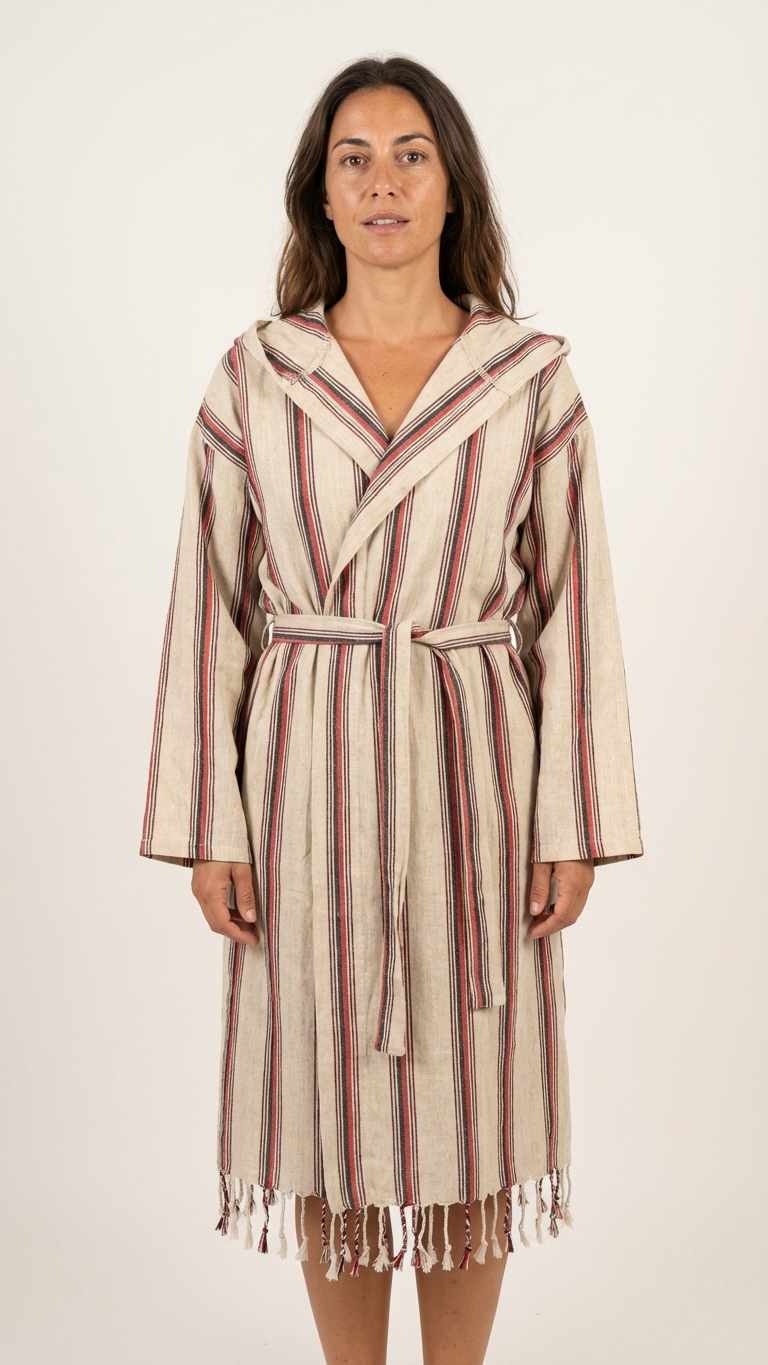 Striped Linen Robe